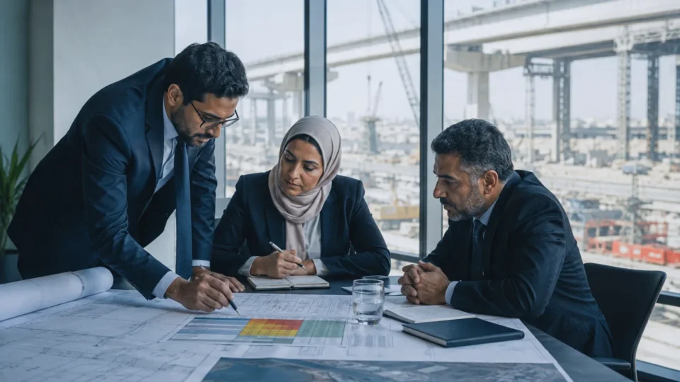 Egyptian project team reviewing environmental and social finance readiness
